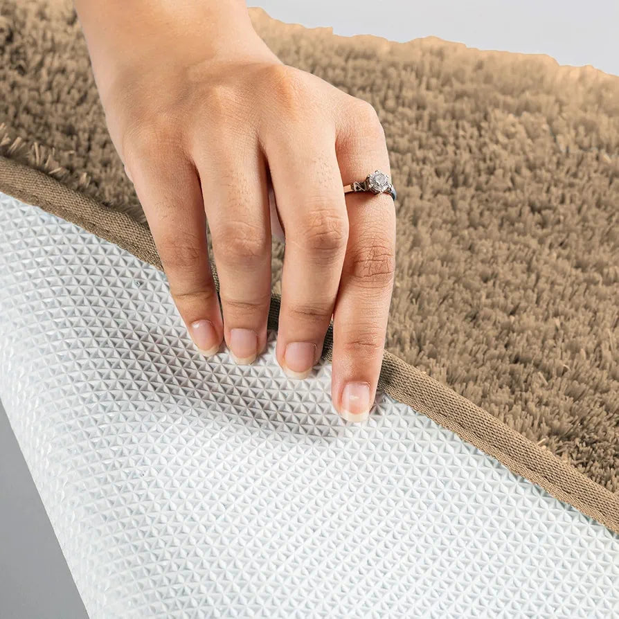 Luxe Home International Bath Mat Super Soft Ultra Absorbent Rectangular Mat Colour Brown (Pack of 2)