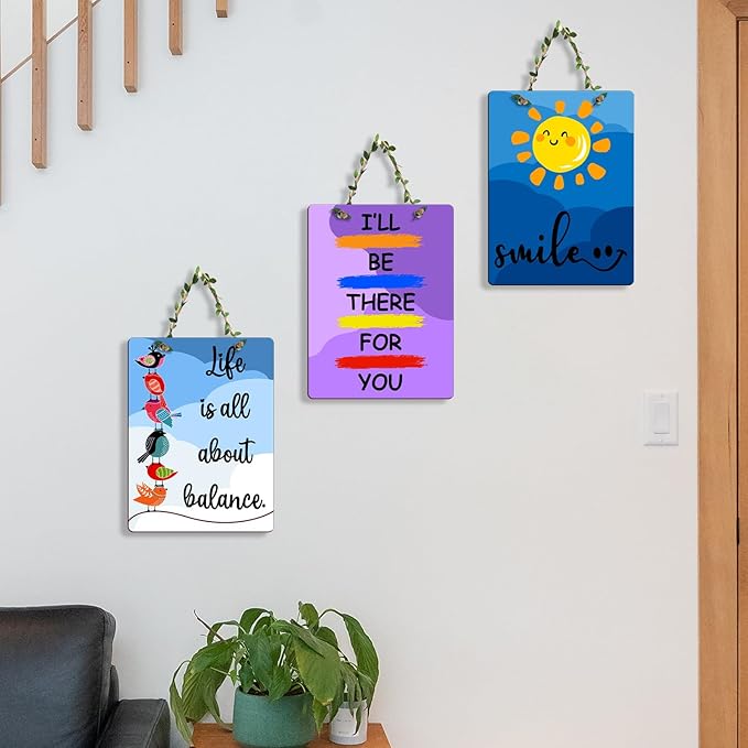 Sehaz Artworks Wooden Wall Hanging Decor Positve Vibe Home Decor Housewarming