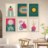 Kotart Minimal Boho Painting with Frame Wall Painting for Living Room Pack of 6