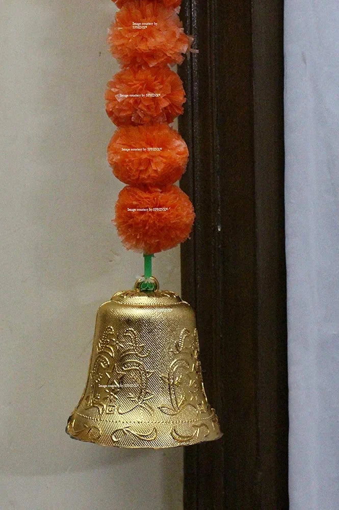 Artificial Marigold Flowers Door Hangings Dark Orange