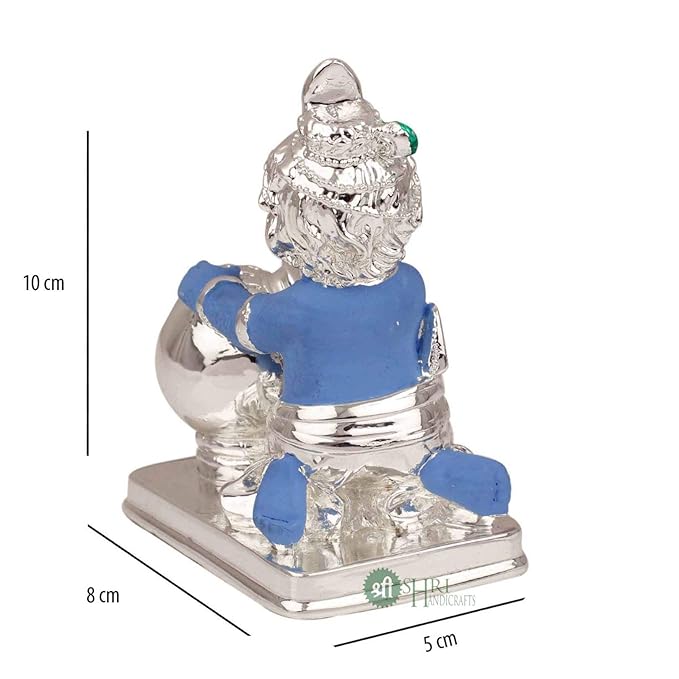 Indicast Gold & Silver Plated Resin Lord Hanuman Idol Murti for Home & Office Decor & Gifts