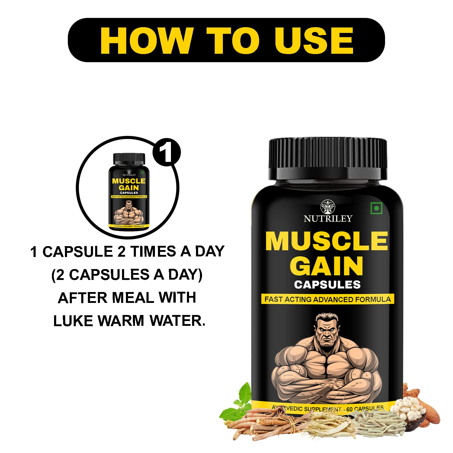 Nutriley Muscle Gainer - 60 caps