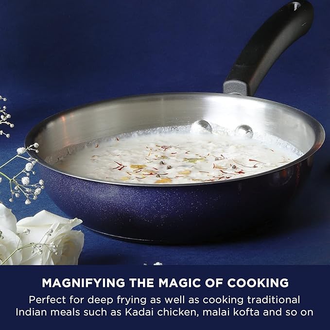 Meyer Centennial Nickel Free Stainless Steel Fry Pan 22cm Blue Diamond