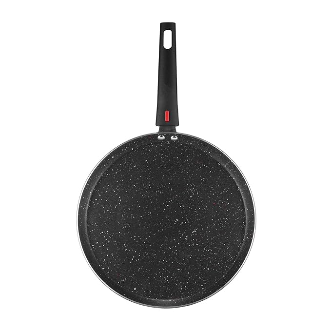 Vinod Popular Aluminium Non Stick Dosa Tawa with Detachable, Removeable Handles - 28 cm / 3 mm Thick