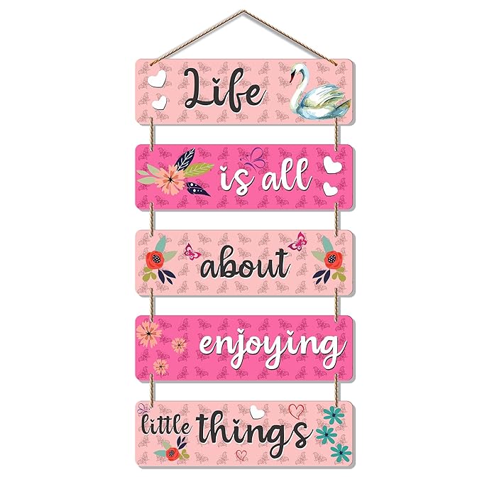 Artvibes Welcome Home Quote Decorative Wall Art Mdf Wooden Wall Hanger for Living Room