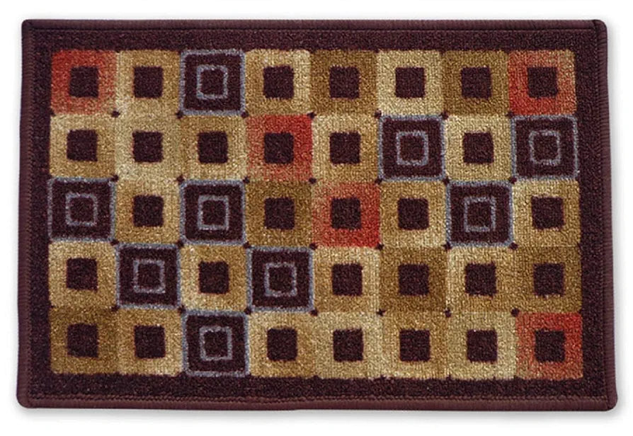 Status Contract Nylon Anti Slip Floor Door Mat in Home Kitchen Office Entrance Mats  Rectangular Colour Brown