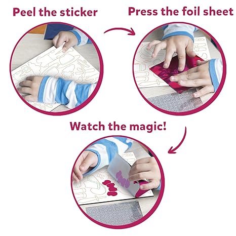Skillmatics Art & Craft Activity Foil Fun Dress Up No Mess Art for Kids Creative Activity