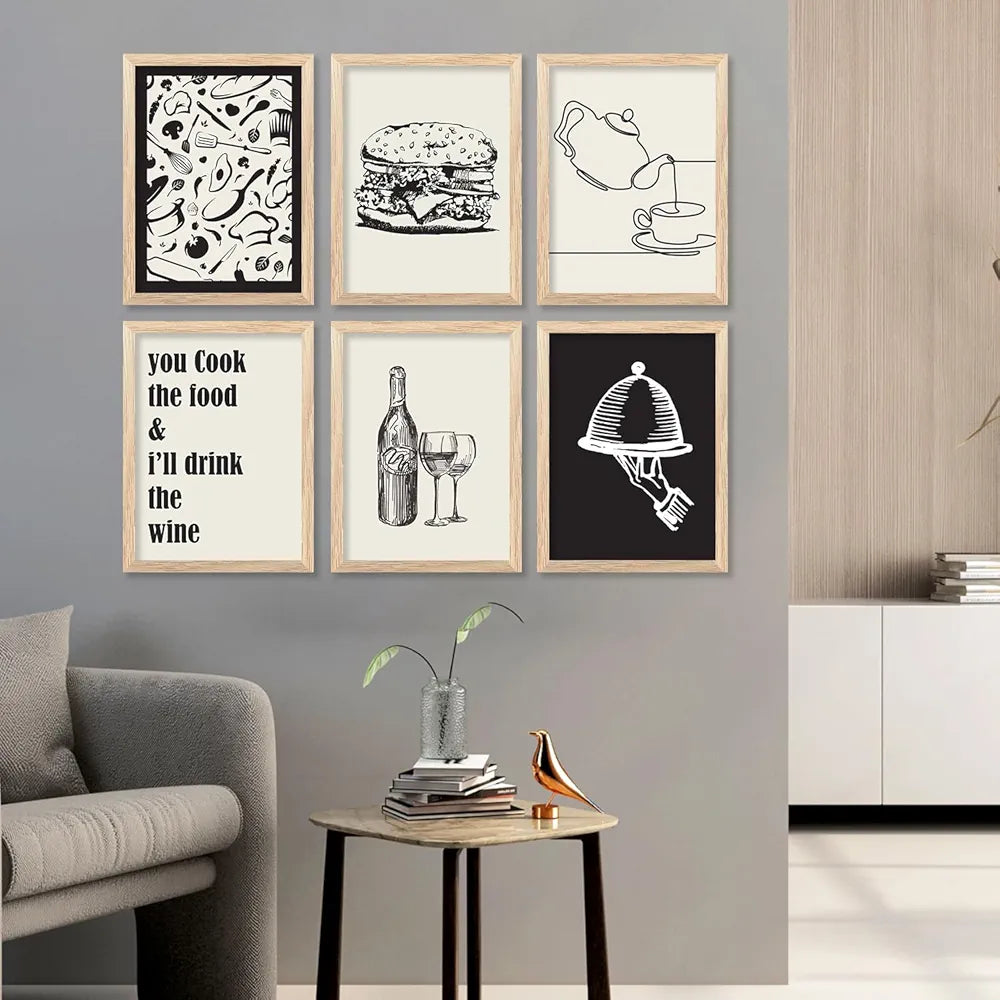 Kotart Restaurant Theme Digital Painting for Kitchen Restaurant Cafe Wall Decoration E