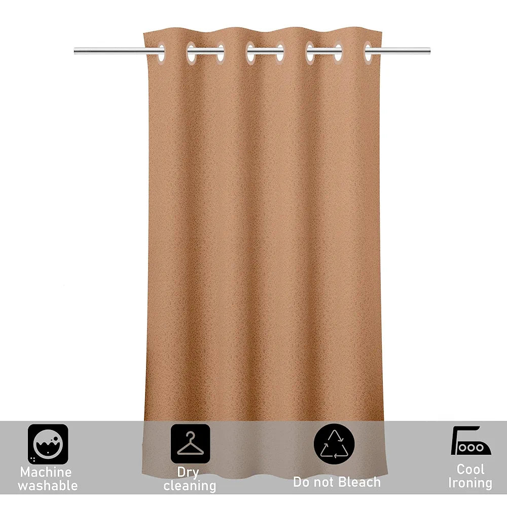 Kuber Industries Stylish Window Curtains for Living Room & Bedroom Web Net Golden Colour