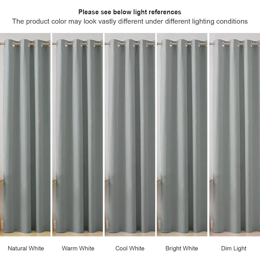 Cloth Fusion Blackout Window Curtains 5 Feet Long Set of 2 Grey Colour