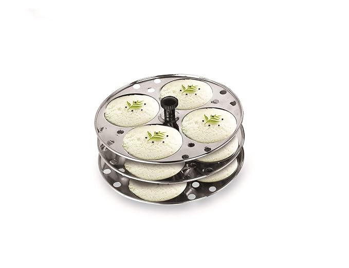 Pristine Tri Ply Induction Base Stainless Steel Multi Purpose Steamer Set with Idli Plates
