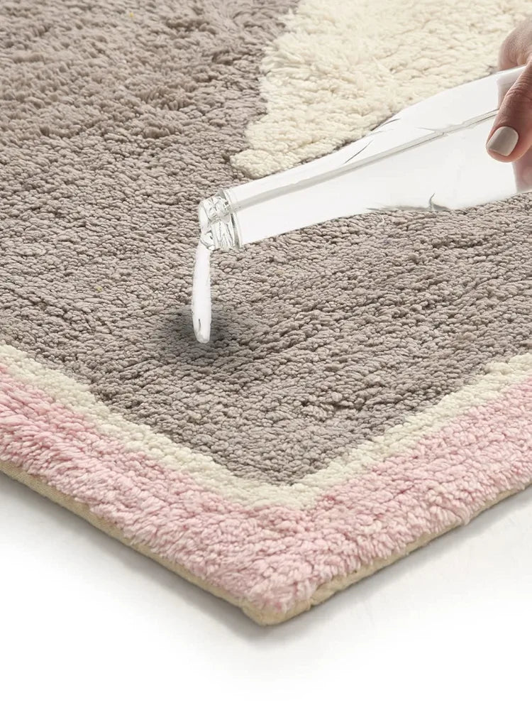 Sashaa World Star Patterned Bathmat Ultra Soft And Absorbent Bathroom Bathmat Colour Beige