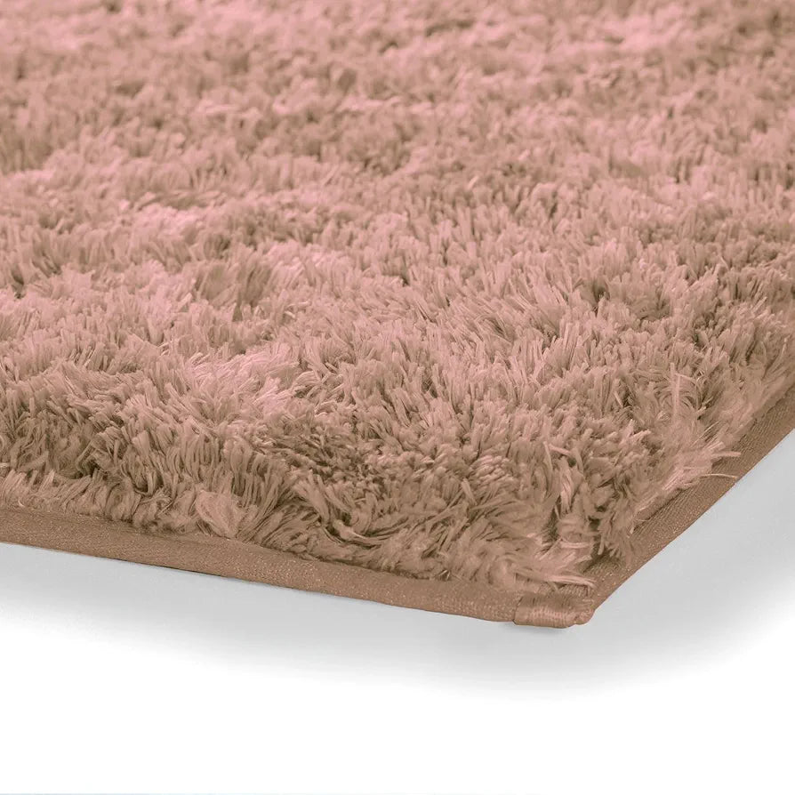 Luxe Home International Microfiber Bath Mat Super Soft Non Slip Vegas Rectangular Mats 45x75 cm Colour Peach