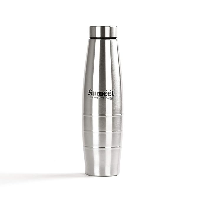 Sumeet Ovatus Stainless Steel Leak-Proof Water Bottle/Fridge Bottle - 1000 ml - 1pc