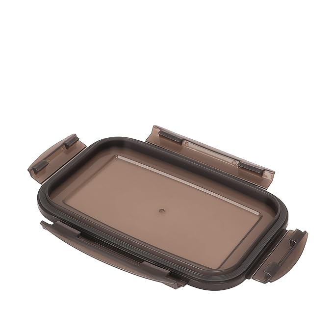 Femora Lunch Box High Steel Rectangle Heavy Duty Airtight Leakproof Unbreakable Storage Container With Lock Lid | 850 Ml | Set of 2