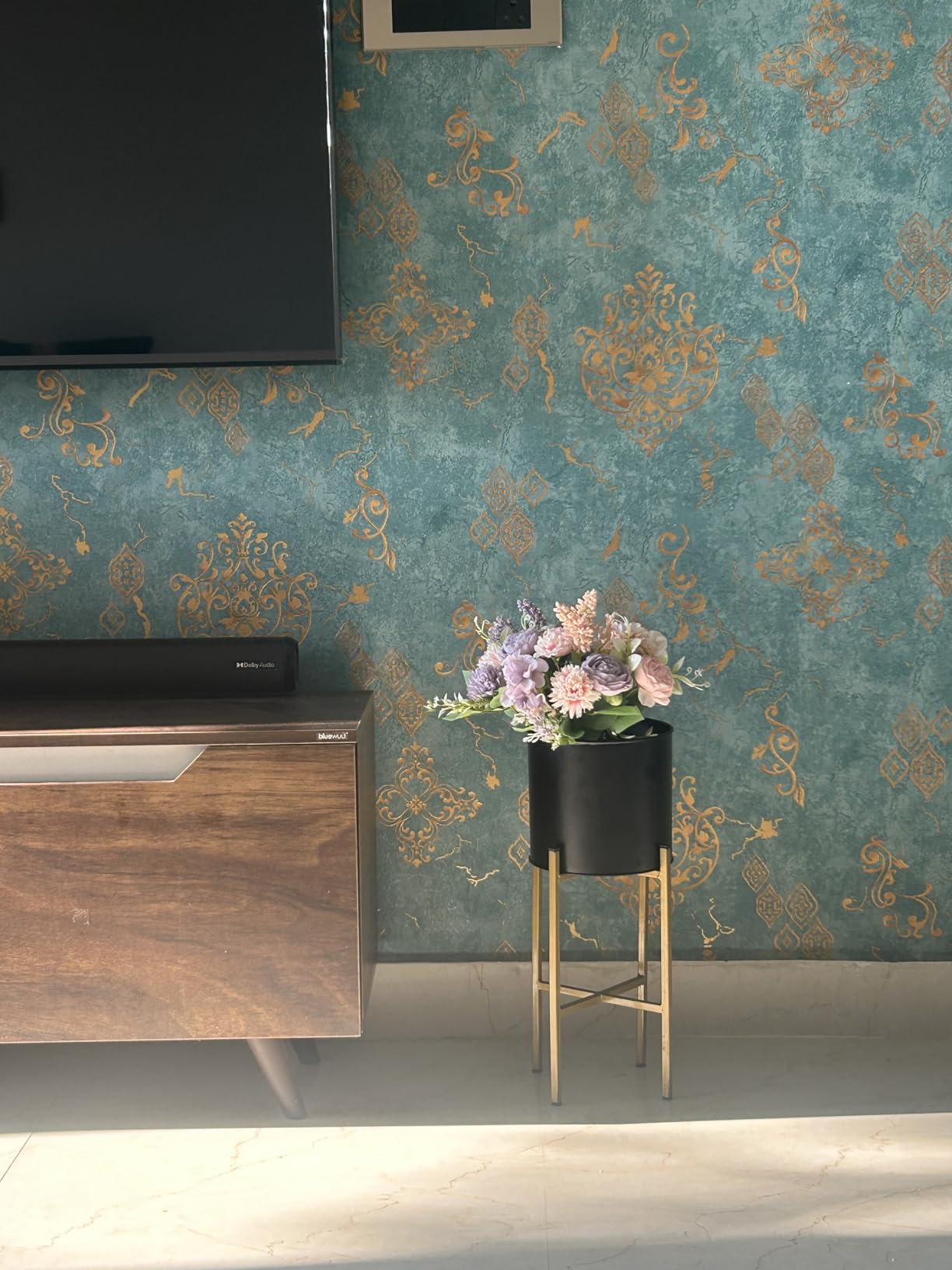 Artificial Multiflora Flower Roses Fake Sticks Bunch Decorative Without Vase Peach Fabric