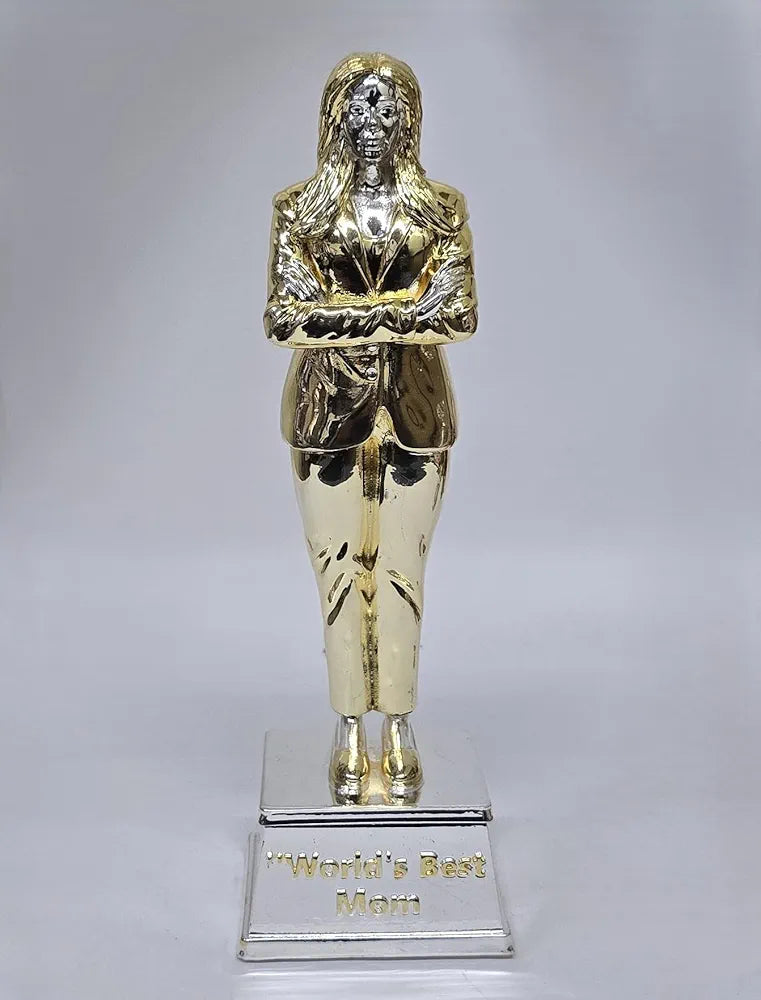 Gold Art India Best Mother Trophy FigurineGold & Silver Plated