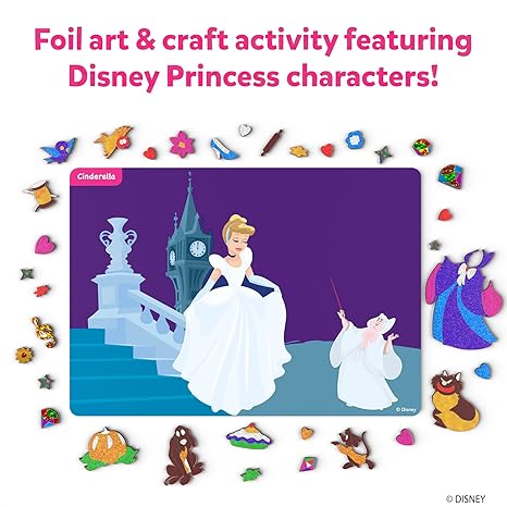 Skillmatics Art & Craft Activity Foil Fun Disney Princess No Mess Art for Kids Craft Kits