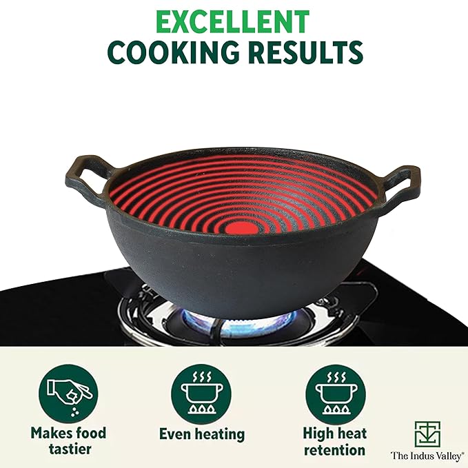 The Indus Valley Super Smooth Cast Iron Kadai