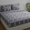 Huesland by Ahmedabad Cotton 144 TC King Size Bedsheet Cotton with 2 Pillow Covers | Grey