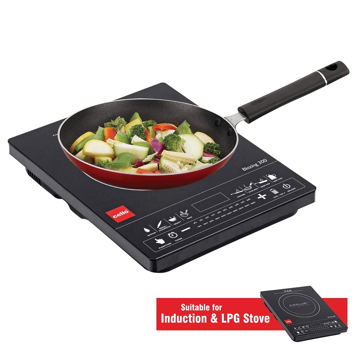 Cello Non Stick Induction Base Aluminium Taper Pan