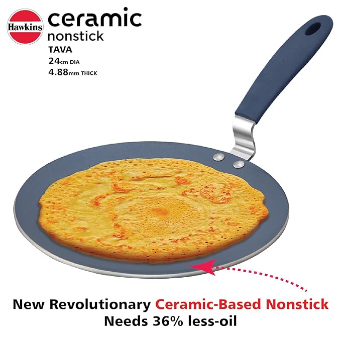 Hawkins Ceramic Nonstick Tava 24 cm Granite Griddle