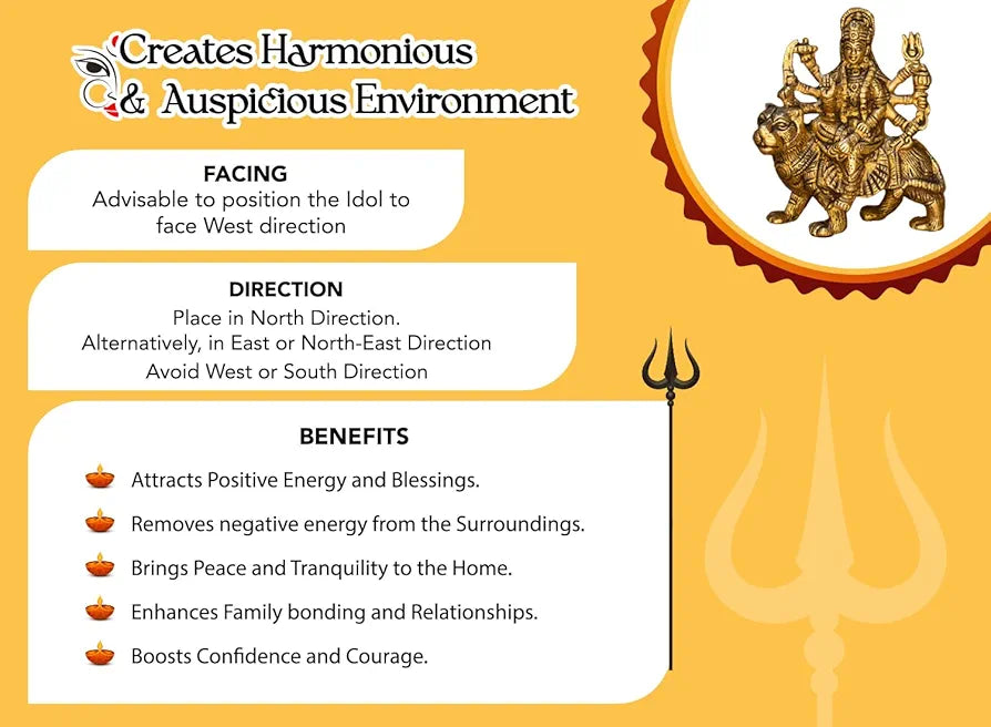 Ekhasa Pure Brass Durga Maa Idol Durga Murti Durga Maa