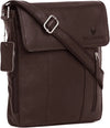 Leather 11 inch Sling Messenger Bag for Men I Multipurpose Crossbody Bag I Travel Bag with Adjustable Strap | Brown
