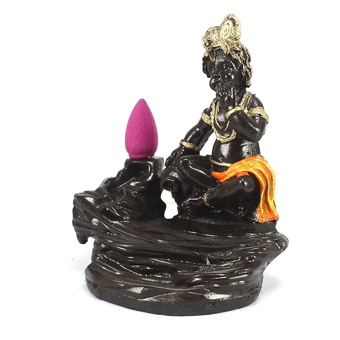 Ecraftindia Krishna Smoke Scented Backflow Cone Incenses | Orange