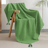 Urban Space Cotton Waffle Throw Blanket, Soft Decorative Throw for Living Room, Sofa, Chair and Couch, Handmade,Reversible and Breathable Throw Waffle Sage Green