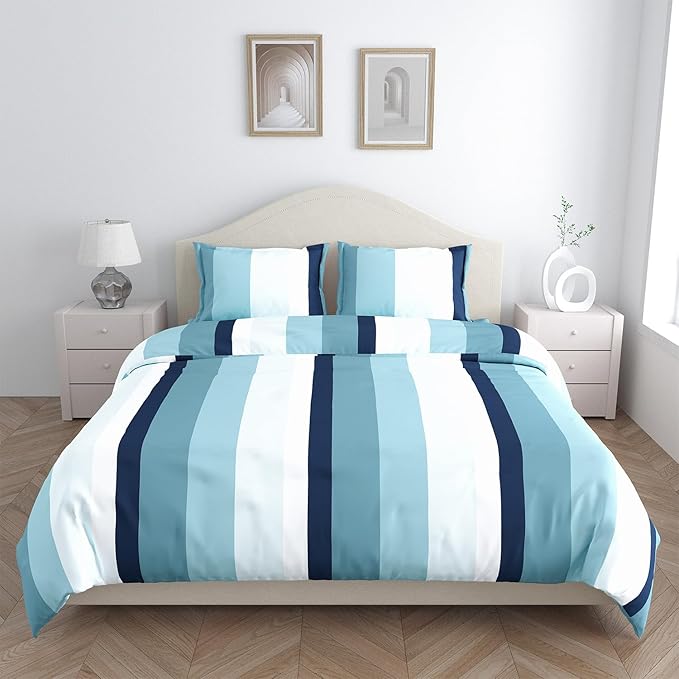 Haus & Kinder Cotton Queen Size Bedsheet for Double Bed (90 X 100 Inches) with 2 Pillow Covers | 186 TC Bed Sheet