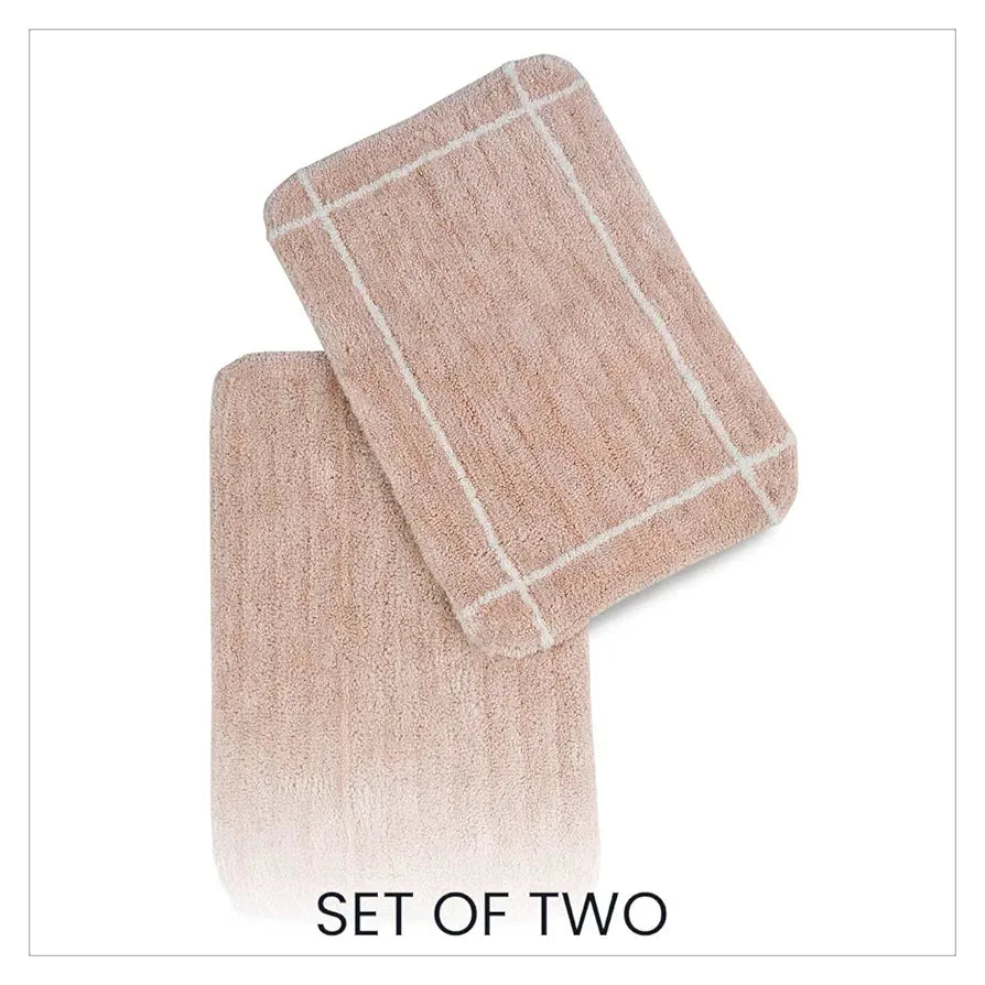 Sashaa World Microfiber Bathmat Colour Rose Pink (Pack of 2)