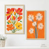 ArtX Paper Floral Art Paintings with Frame Flowers - 02 Set of 2