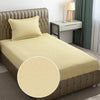 Fresh From Loom Single Bed Bedsheet Solid Bed Sheets With 1 Pillow Covers 144 TC Light Beige Damas