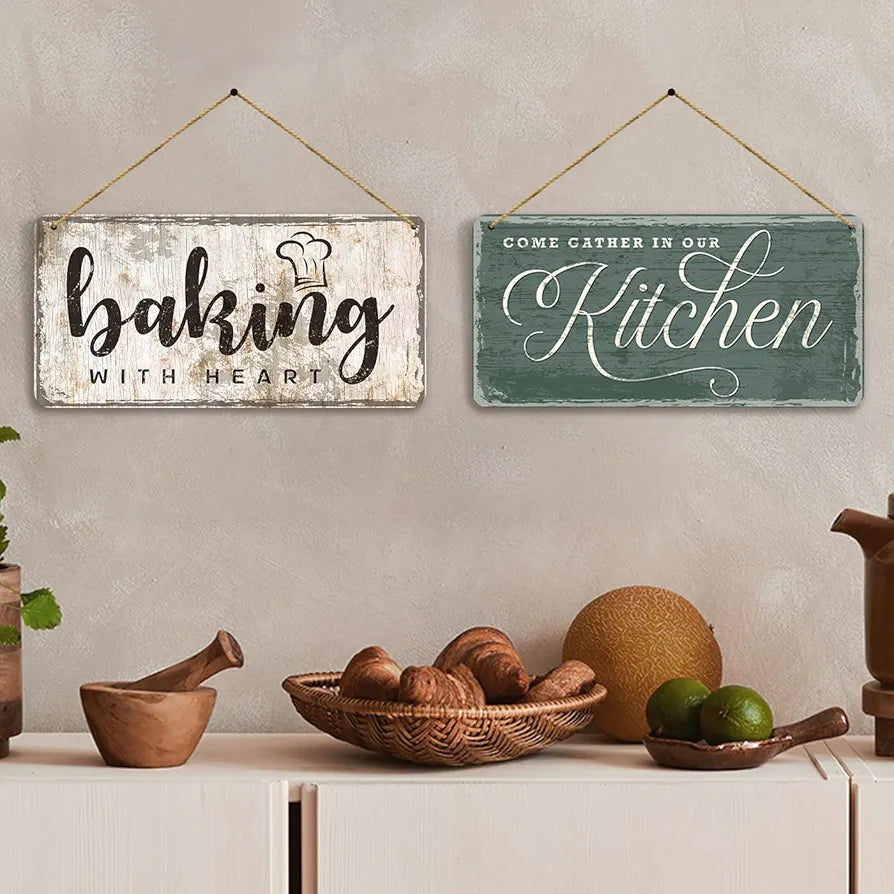Kotart Kitchen Quotes Wooden Wall Art Hanging for Restaurant Bar Dianing Area 5