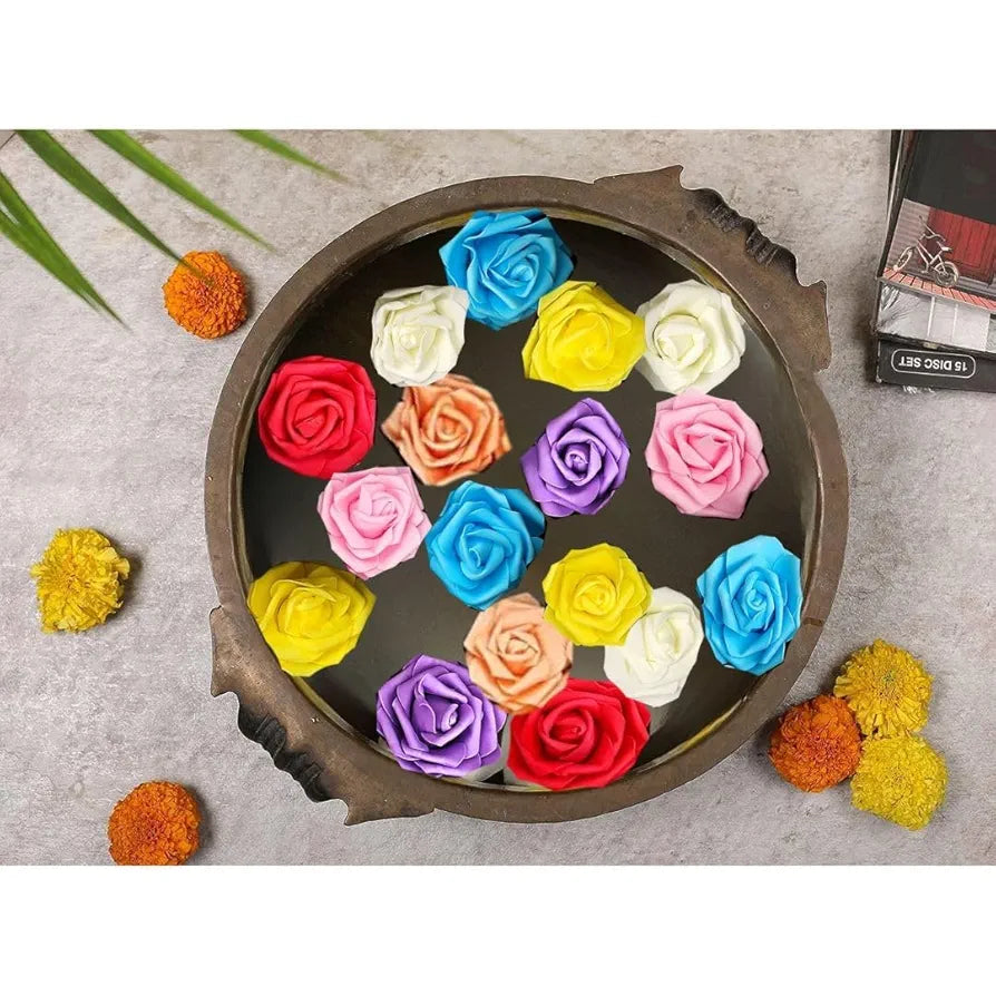 Artificial Foam Floating Rose Flowers 24 Pcs