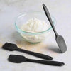 Frenchware Silicone Spatula for Kitchen | Set of 3, Black | Non Stick Small Spatula, Spoon & Brush for Cooking & Baking