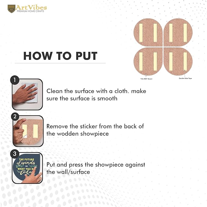 Artvibes Believe in Your Self Inspirational Quote Wooden Wall Hanging for Home Decor