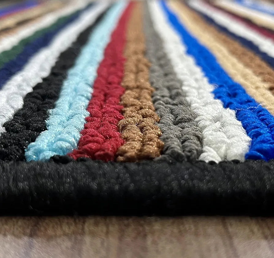 BSB Home Kingstone Soft Microfiber Tufted Antiskid Doormat for Room Office Entrance Set of 3 Multicolour