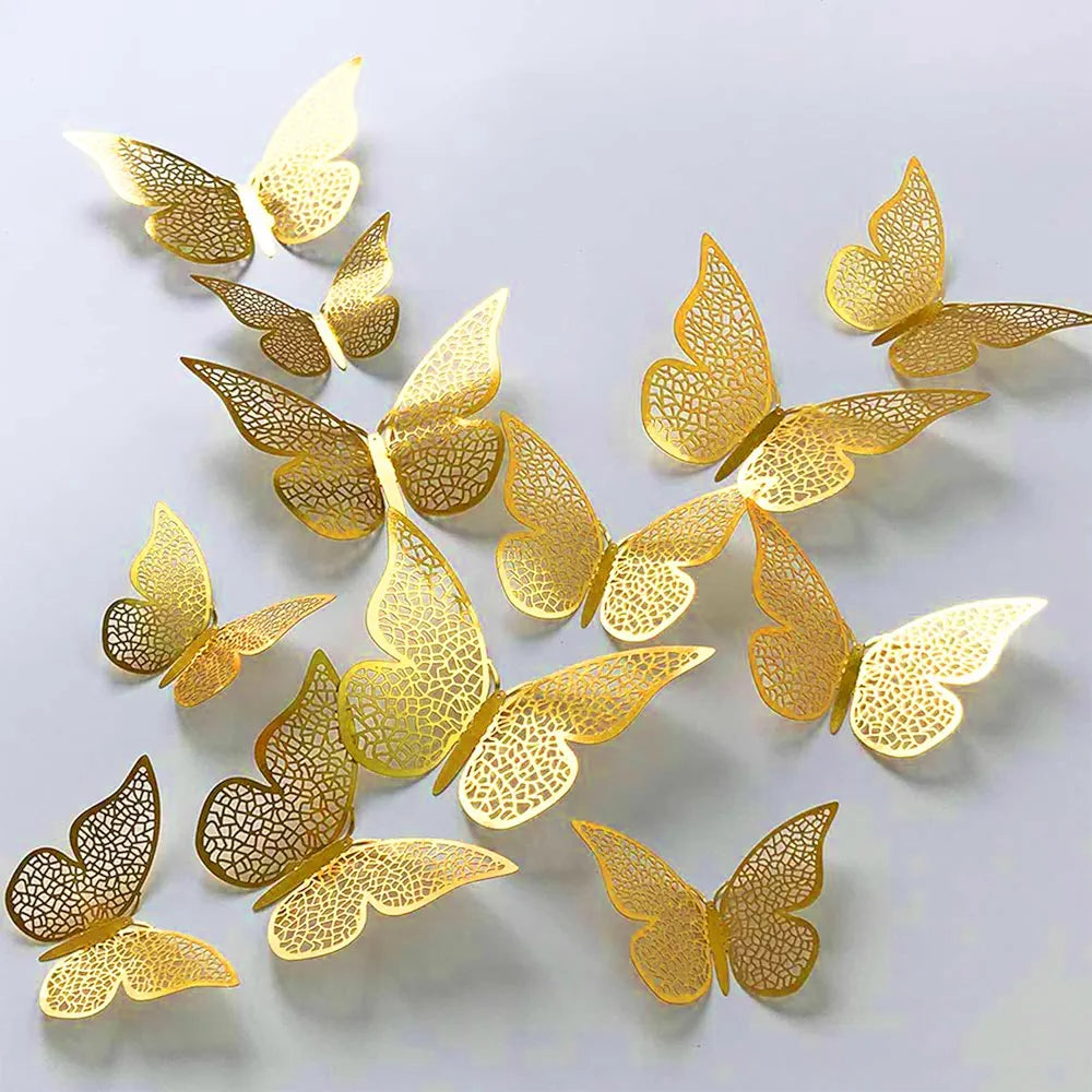 Xtore 12Pcs 3D Home Decor Butterfly Wall Stickers
