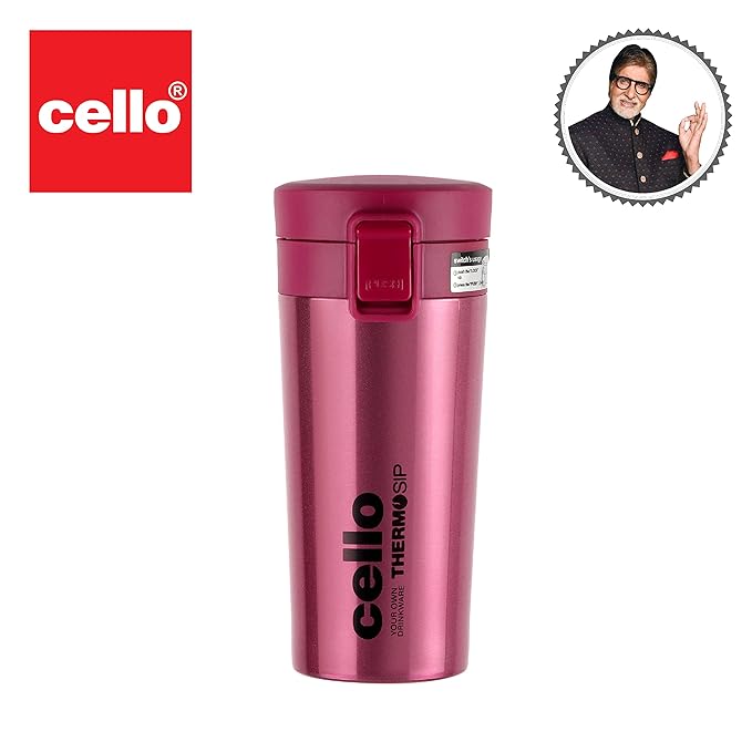 Cello Monty Thermosteel Vacuum Insulated Travel Mug | 450 ml