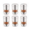 Human Hydro Stainless Steel Storage Containers - Set of 6 (750ml Each)