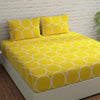 Huesland by Ahmedabad Cotton 144 Tc King Size Bedsheet Cotton with 2 Pillow Covers | Yellow