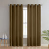 Divine Casa Premium Micro Satin Semi Blackout Door Curtains Solid Design Size 7 Feet Elegant Look & Light Control Colour Golden Brown (Pack of 2)