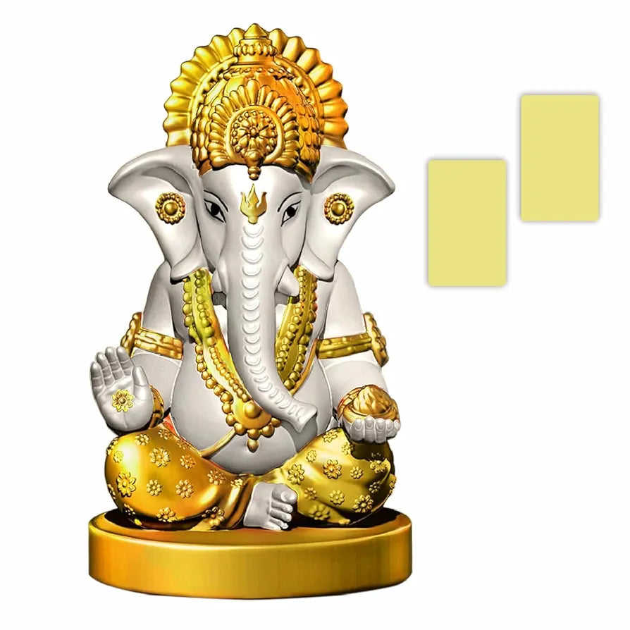 Jd Fresh Resin Ganesh Idol For Home - White