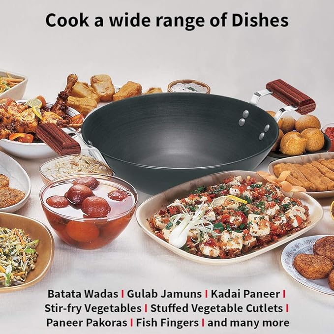 Hawkins Futura Hard Anodised Deep-Fry Pan 3.75 L, 30 cm, 4.06 mm Induction Compatible