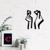 Ecraftindia Loving Couple Hands Heart Sign Black Engineered Wood Cutout Wall Art Decor | Love, Romantic Wall Hanging
