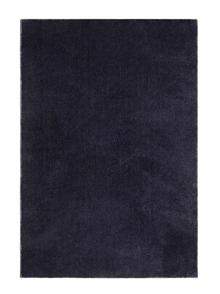 Saral Home Neon Shaggy Yarn Anti-Skid Carpet for Living Room Colour Navy Blue