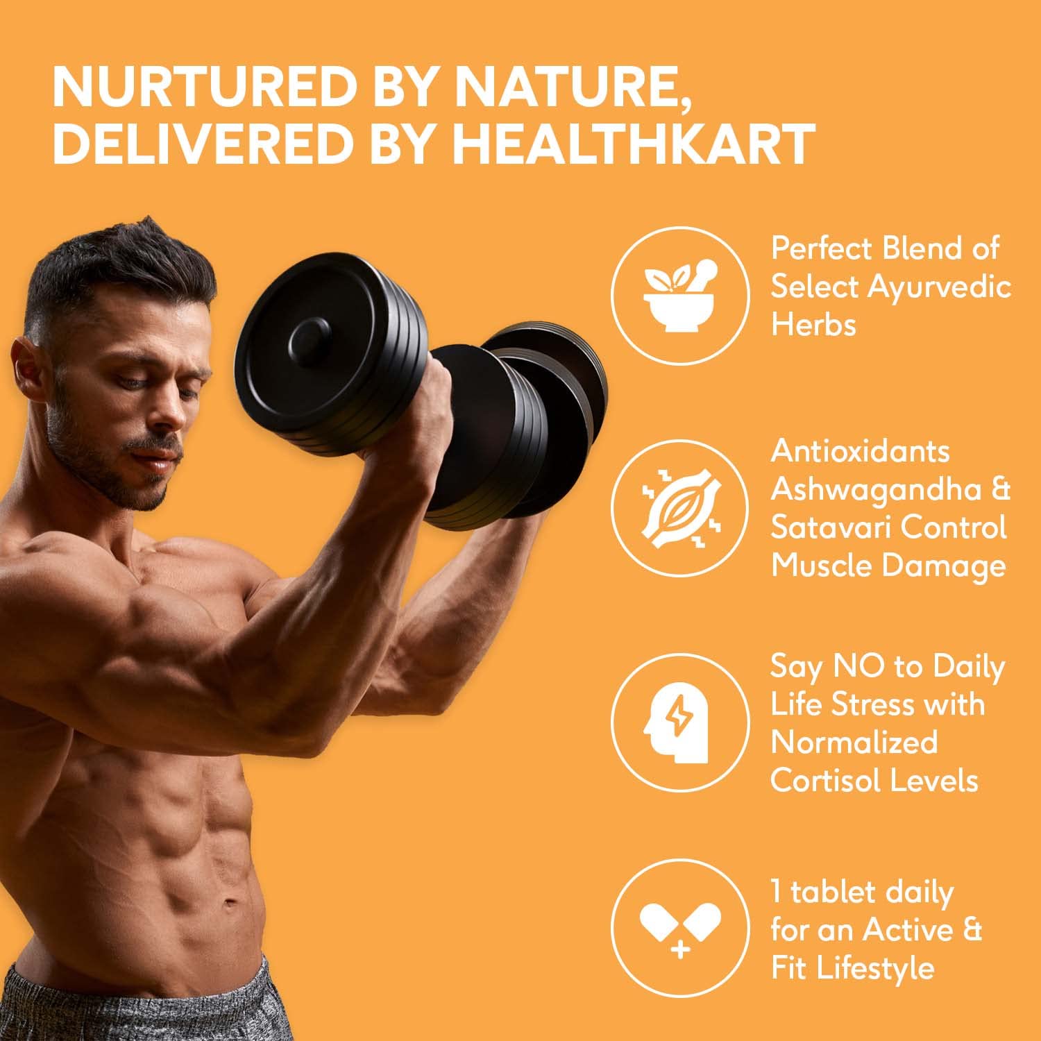 HealthKart HK Vitals Muscle Builder - 60 Tablets