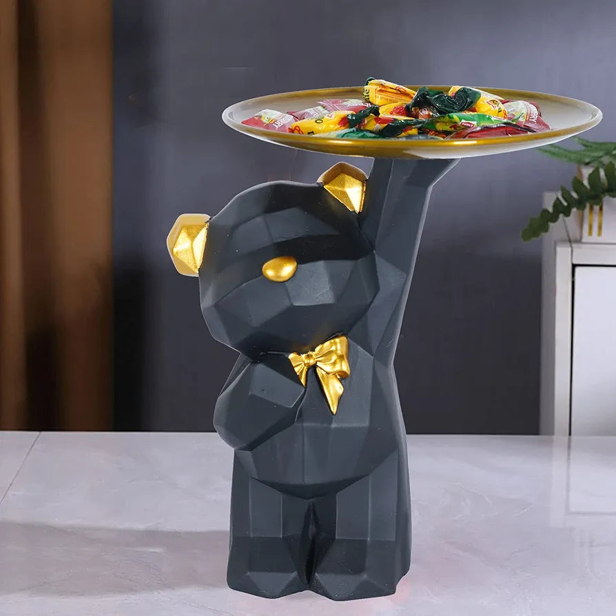 Zart Cool Dog Showpiece for Home Decor Showpiece Black Dog Sta